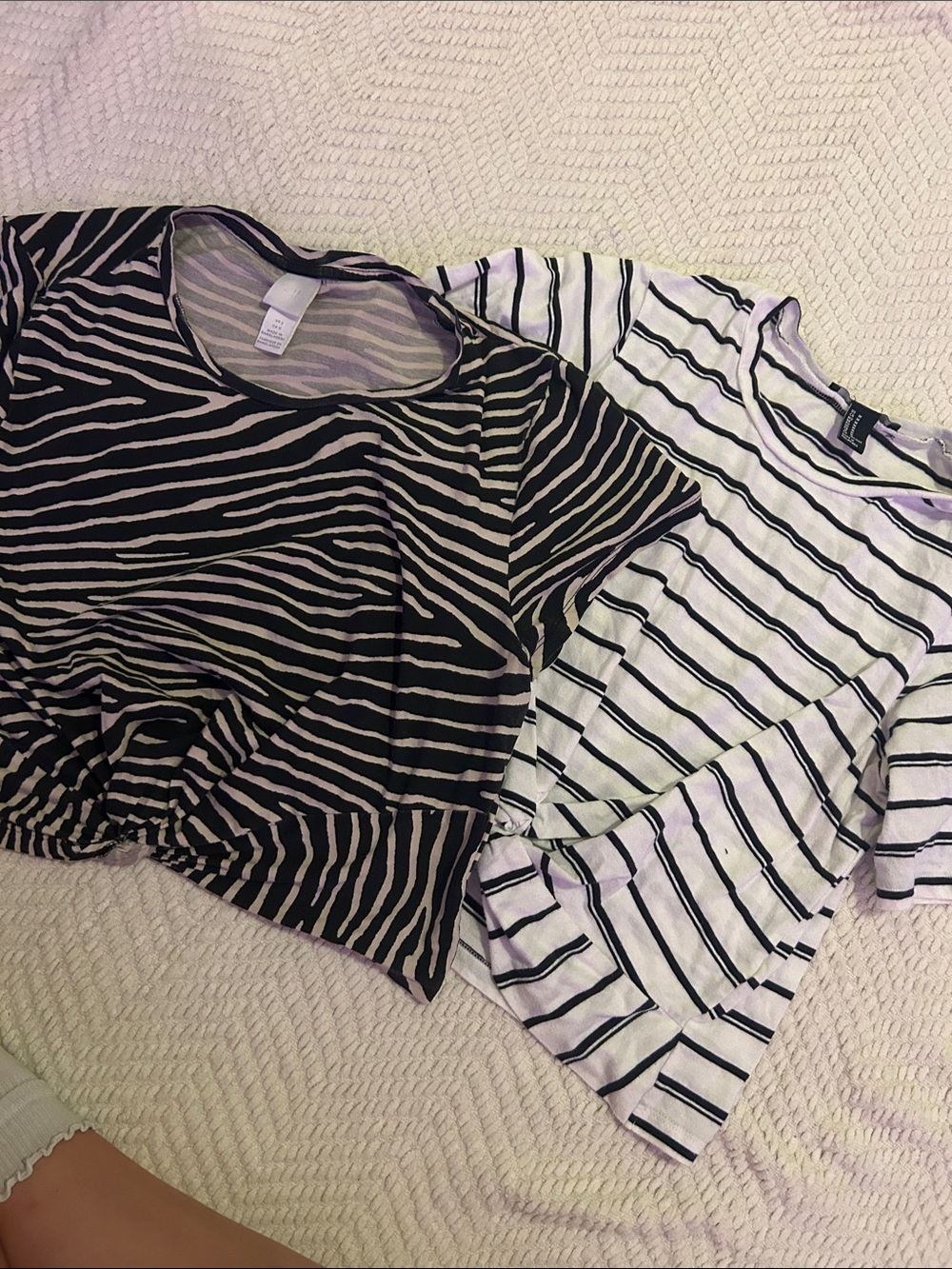 Striped Short Sleeve Tee bundle- Black/White